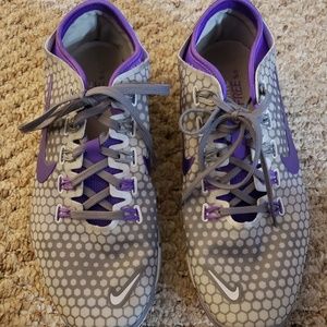 Nike Women's Free 5.0 Gray Purple Size 9